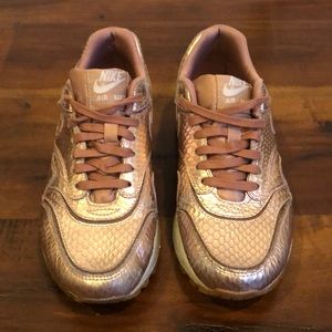 Rose Gold Nike Air Max sneakers